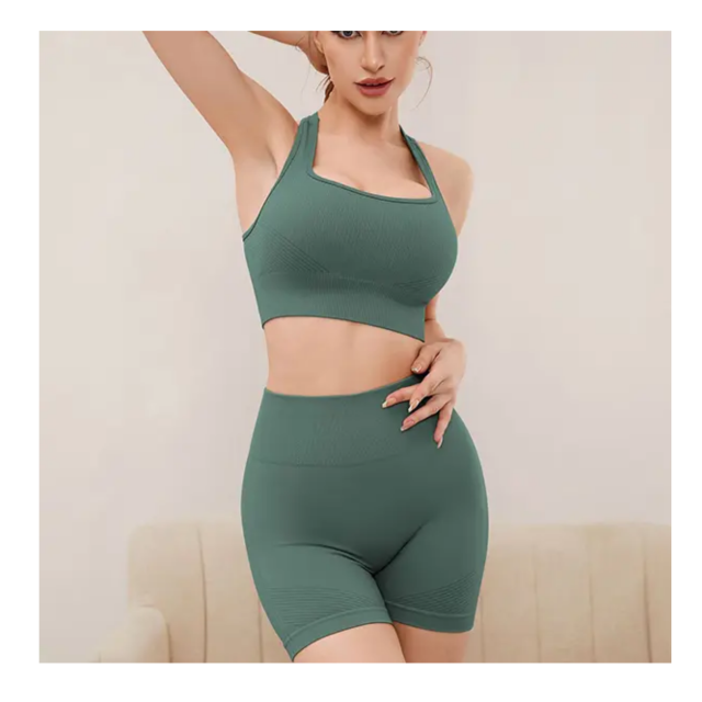 ชุดแมทกางเกงกีฬาขาสั้น สปอร์ตบรา (บรา+กางเกงขาสั้น)