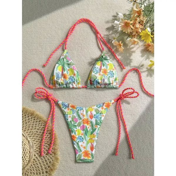 ชุดว่ายน้ําเซ็กซี่ บิกินี่ ทูพีช bikini มีฟองน้ำ